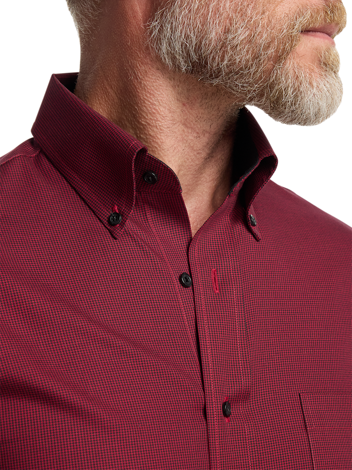 Alternate Image of Non-iron Cotton Houndstooth Dress Shirt With Contrast Trim-2
