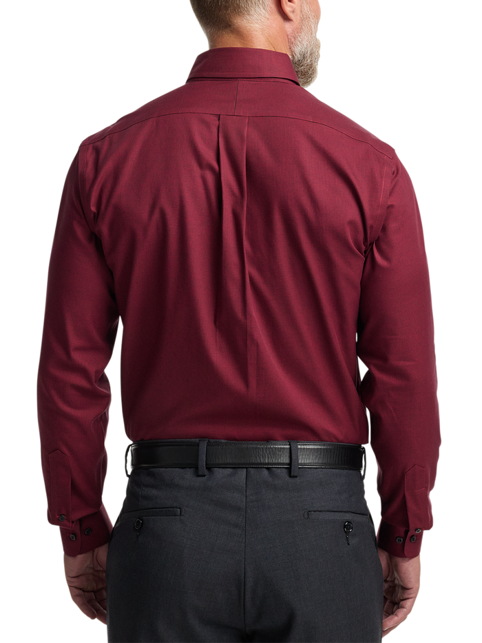 Alternate Image of Non-iron Cotton Houndstooth Dress Shirt With Contrast Trim-4