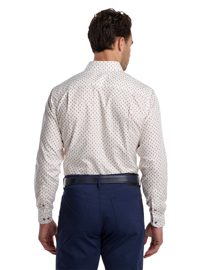 Alternate Image of Non-iron Cotton Ice Cream Cone Dress Shirt With Contrast Trim-4