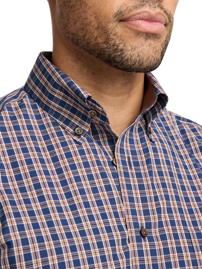 Alternate Image of Non-iron Cotton Plaid Dress Shirt With Contrast Trim-2