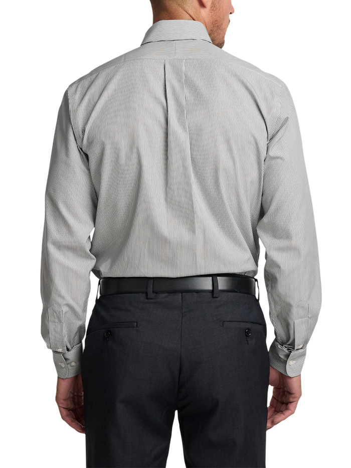 Alternate Image of Non-iron Cotton Stripe Dress Shirt With Contrast Trim-4