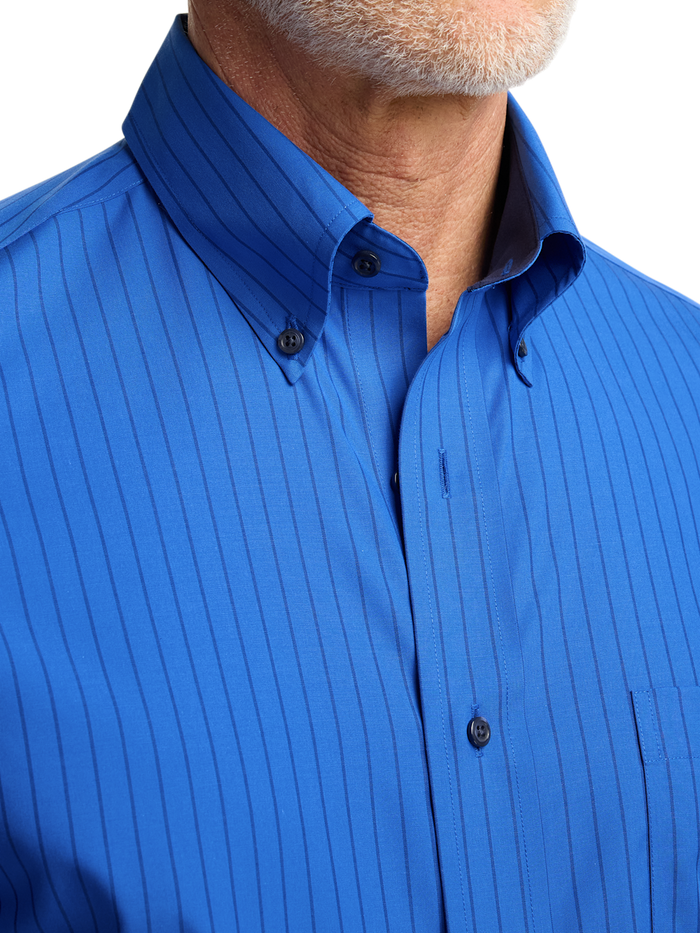 Alternate Image of Non-iron Cotton Stripe Dress Shirt With Contrast Trim-2