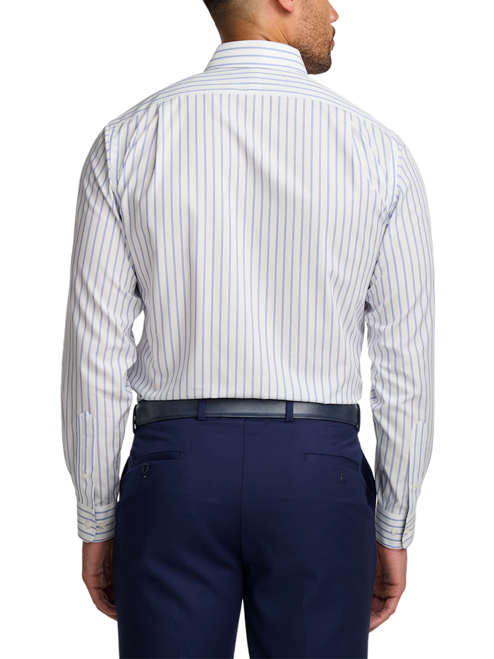 Alternate Image of Non-iron Cotton Stripe Dress Shirt With Contrast Trim-4