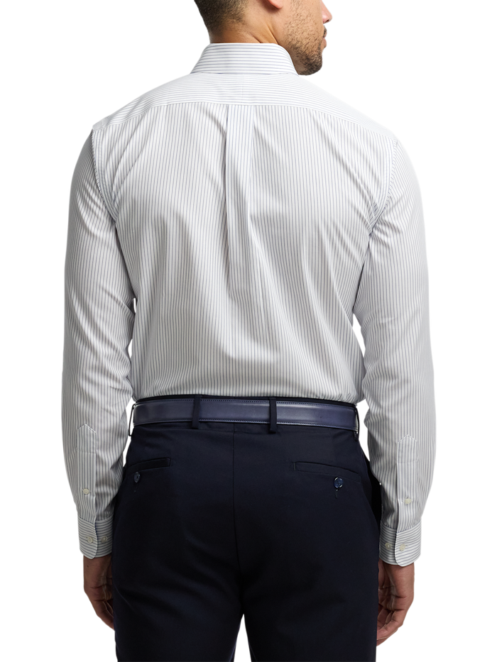 Alternate Image of Non-iron Cotton Stripe Dress Shirt With Contrast Trim-4