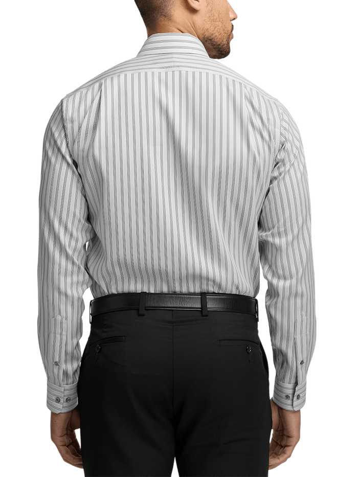 Alternate Image of Non-iron Cotton Stripe Dress Shirt With Contrast Trim-4