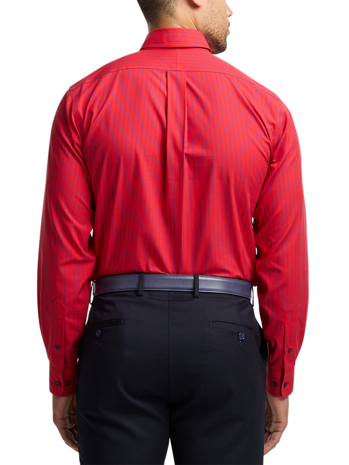 Alternate Image of Non-iron Cotton Stripe Dress Shirt With Contrast Trim-4