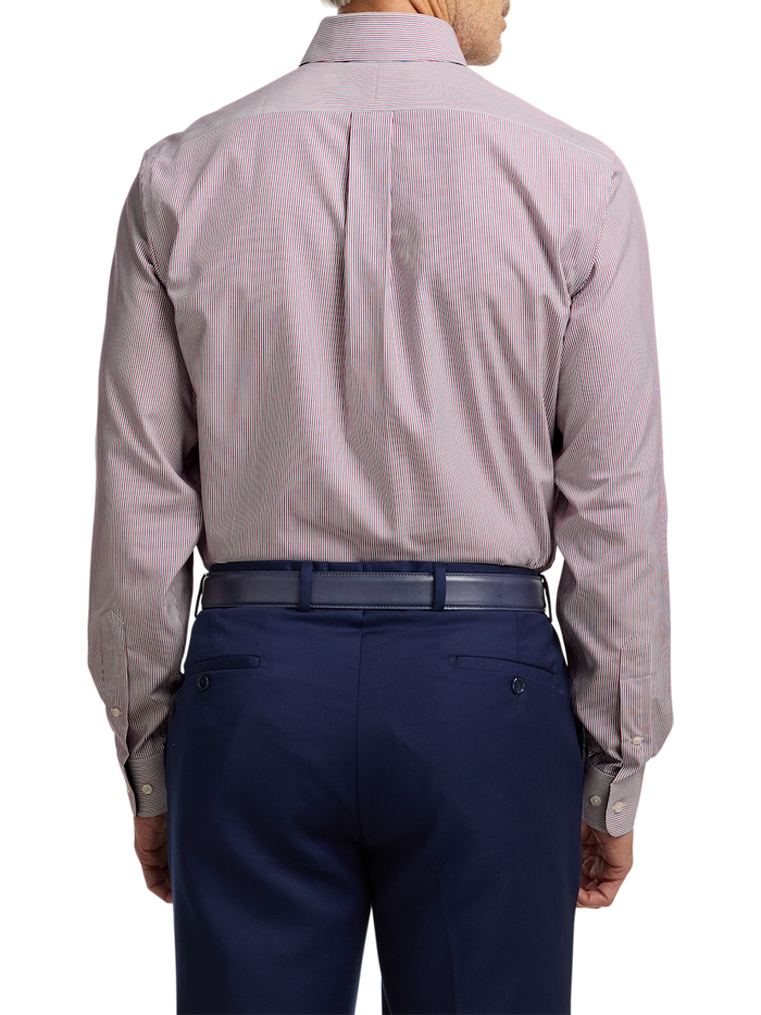 Alternate Image of Non-iron Cotton Stripe Dress Shirt With Contrast Trim-4