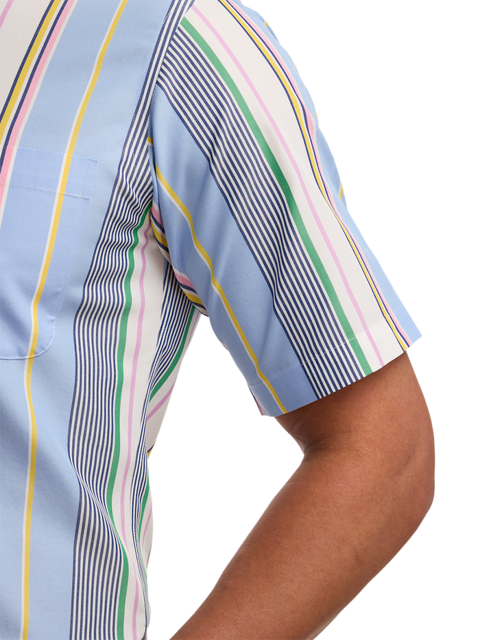 Alternate Image of Non-iron Cotton Stripe Dress Shirt With Contrast Trim-3