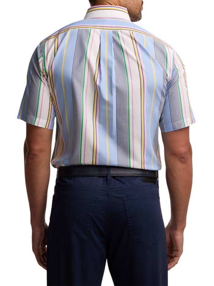 Alternate Image of Non-iron Cotton Stripe Dress Shirt With Contrast Trim-4
