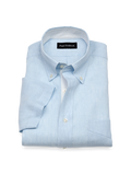 Product Image of Non-iron Linen Solid Dress Shirt With Contrast Trim-Light Blue