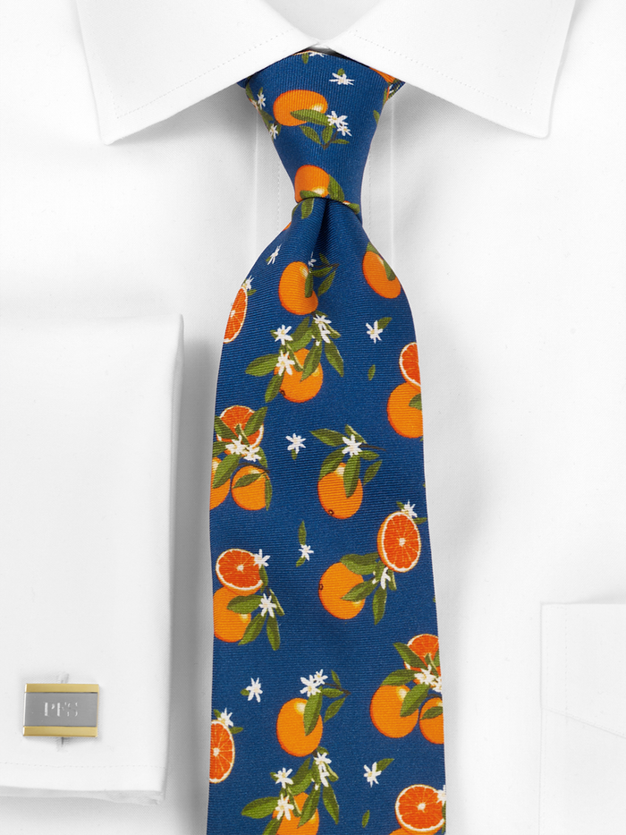 Alternate Image of Oranges Woven Silk Tie-1