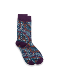 Product Image of Paisley Cotton Blend Sock-Purple Multi