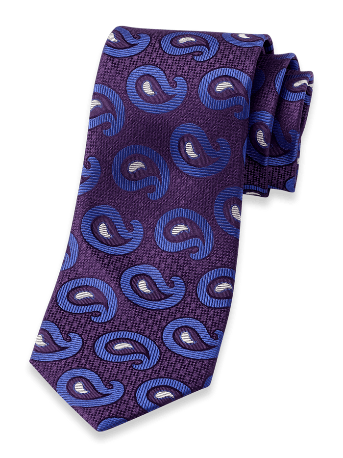 Product Image of Paisley Deco Woven Silk Tie-Purple/Lavender
