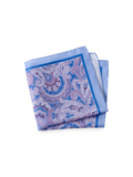 Product Image of Paisley Silk Pocket Square-Blue Multi