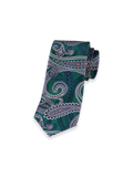 Product Image of Paisley Woven Silk Tie-Green