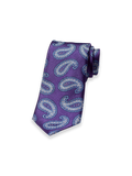 Product Image of Paisley Woven Silk Tie-Purple/Blue