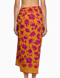 Pareo donna cotone fantasia fiori su fondo giallo - Gallo 1927 - Official Online Shop