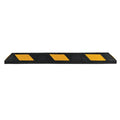 Park-It® 4' Feet Long Parking Stop Curb - Black with Yellow Stripes - Rubber - GNRS1410YB