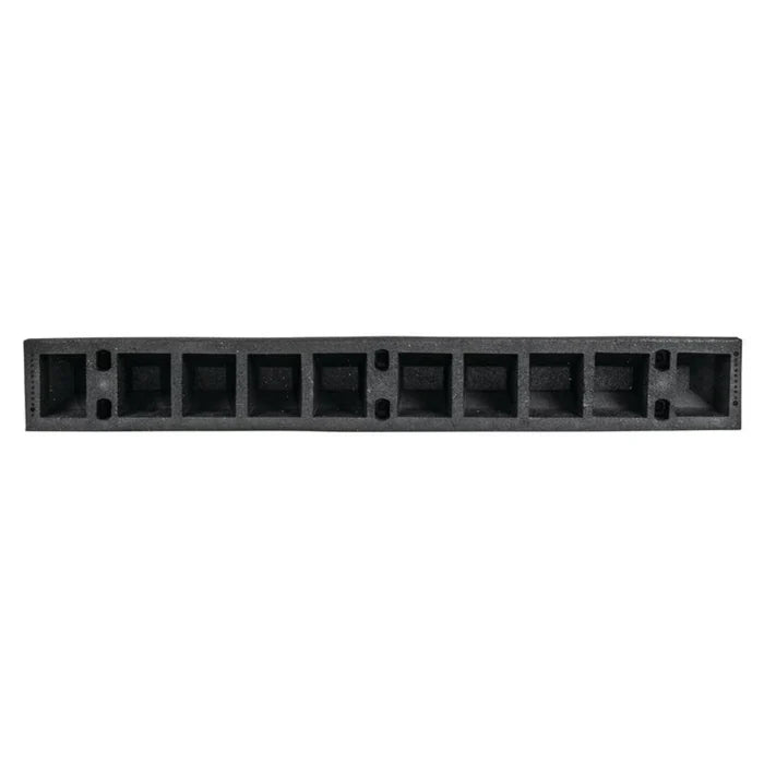 Park-It® 4' Feet Long Parking Stop Curb - Black with Yellow Stripes - Rubber - GNRS1410YB