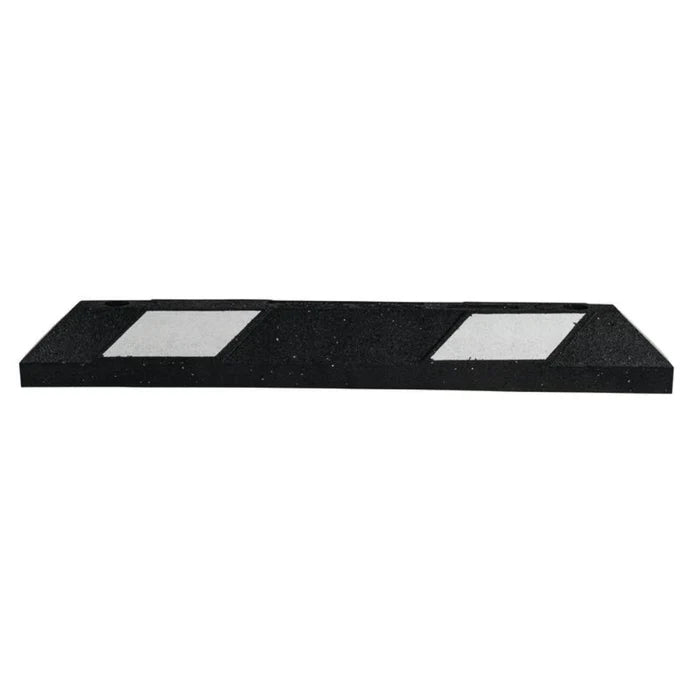Park-It® Parking Stop Curb - Black with White Stripes - 3 Feet Long - Rubber - GNRS1320WH