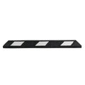 Park-It® Parking Stop Curb - Black with White Stripes - 4' Feet Long - Rubber - GNRS1420BW
