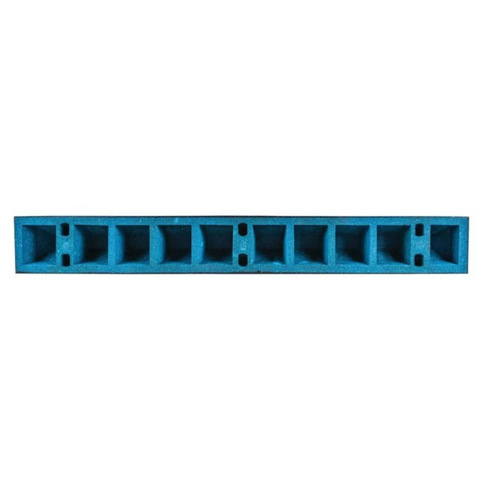 Park-It® Parking Stop Curb - Blue with White Stripes - 4' Feet Long - Rubber - GNRS1420WB