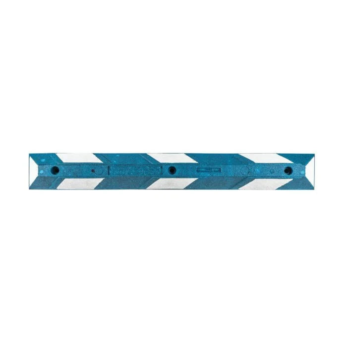 Park-It® Parking Stop Curb - Blue with White Stripes - 4' Feet Long - Rubber - GNRS1420WB