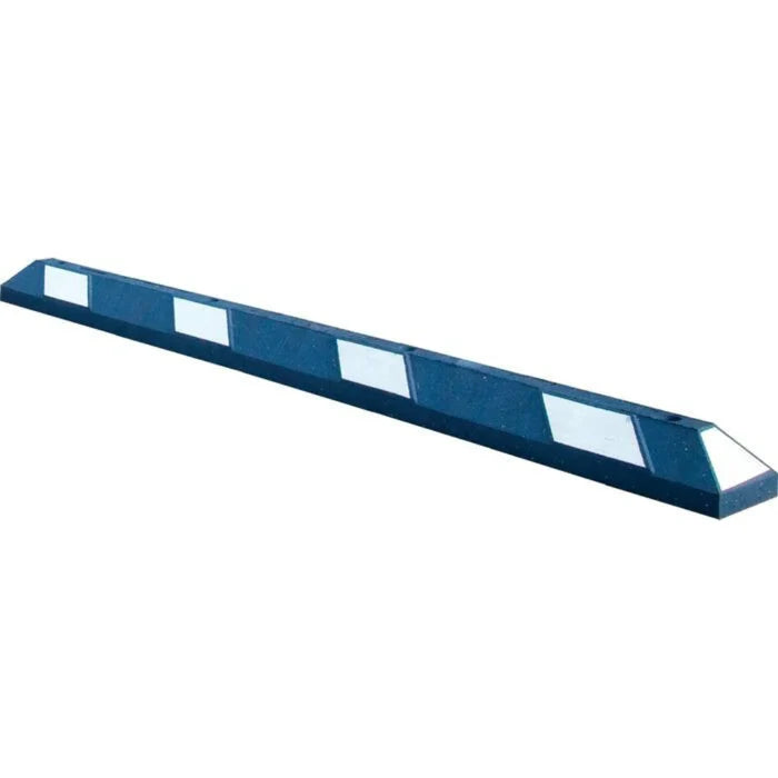 Park-It® Parking Stop Curb - Blue with White Stripes - 6' Feet Long - Rubber - GNRS1620WB
