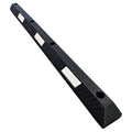 Parking Block - 6 Feet Long - Rubber Curb Wheel Stop - White Stripes