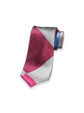 Product Image of Windowpane Woven Silk Tie-Red Multi