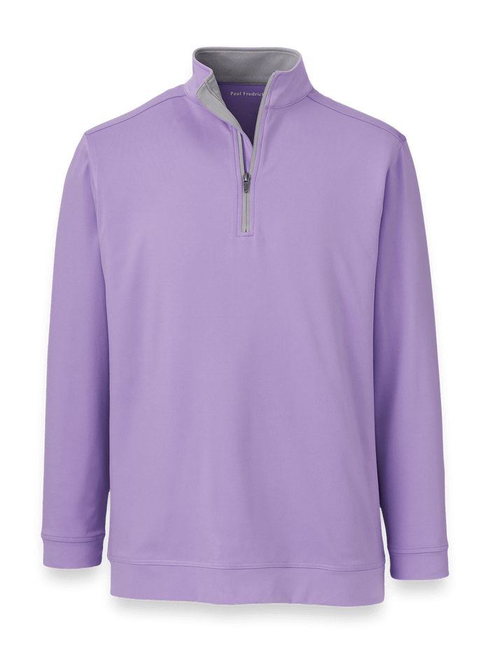 Product Image of Performance Blend Quarter Zip Mock Neck-Purple