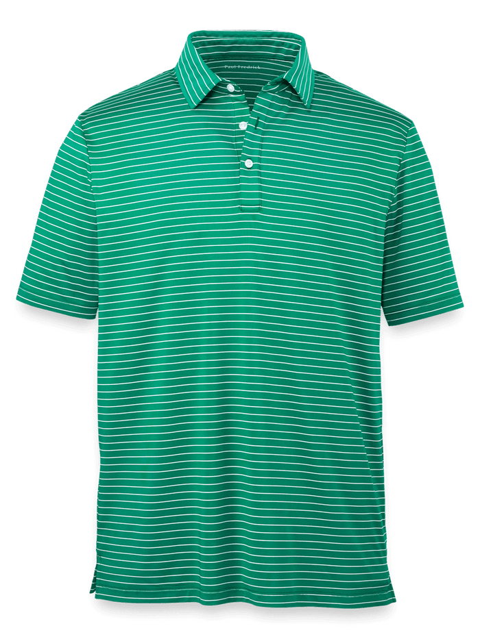 Product Image of Performance Blend Three Button Polo-Green