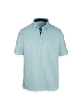 Product Image of Performance Blend Three Button Polo-Navy/Green