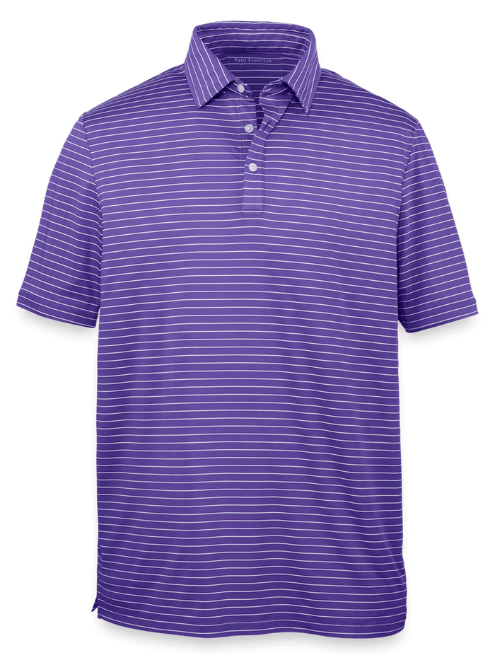 Product Image of Performance Blend Three Button Polo-Purple