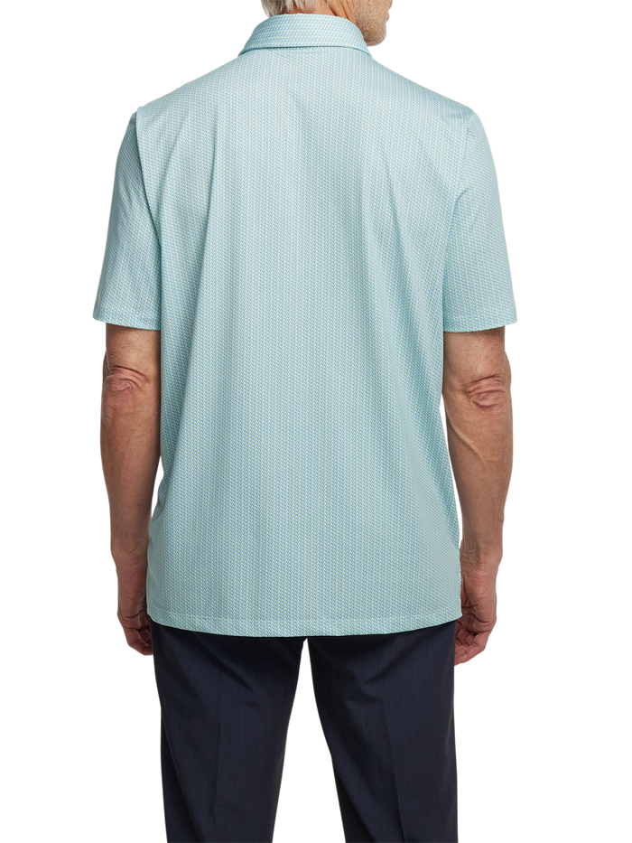 Performance Blend Three Button Polo - Yellow Multi