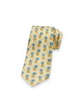 Product Image of Pineapple Printed Silk Tie-Yellow Multi