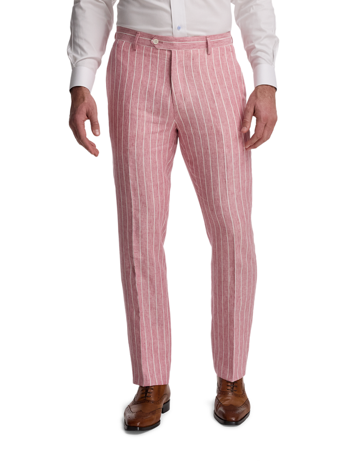 Alternate Image of Pinstripe Linen Flat Front Suit Pants-1