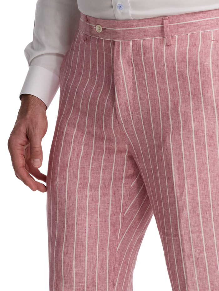 Alternate Image of Pinstripe Linen Flat Front Suit Pants-2
