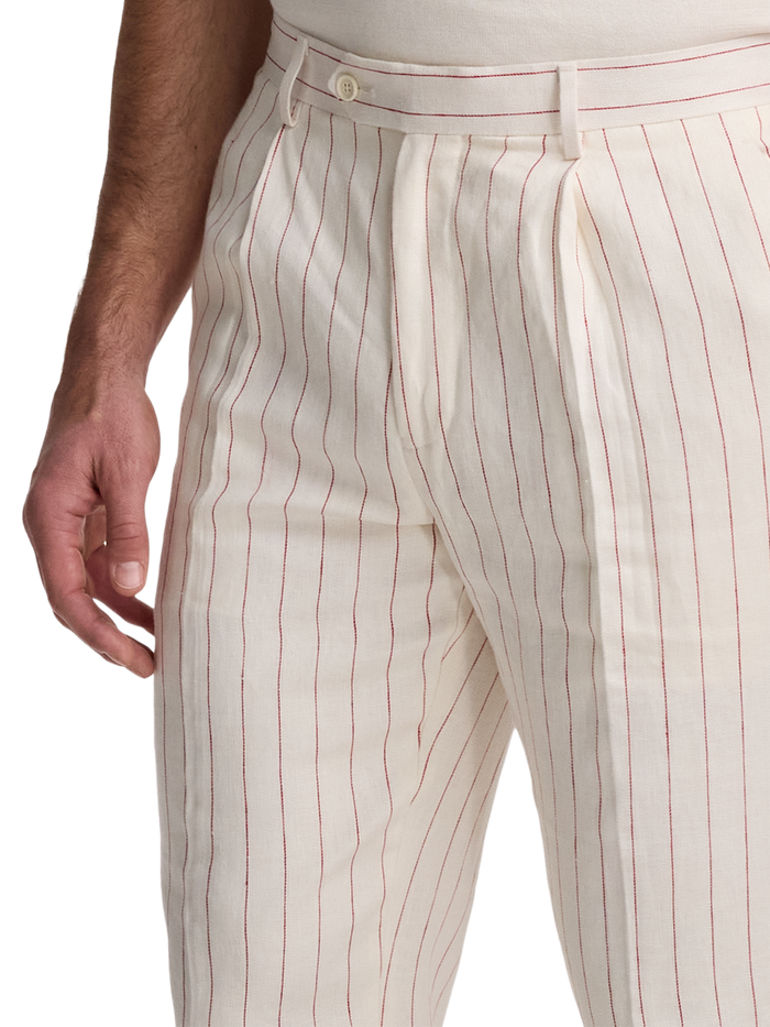 Alternate Image of Pinstripe Linen Pleated Suit Pants-2