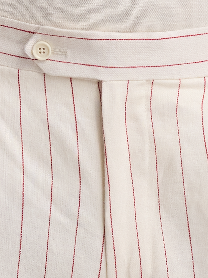Alternate Image of Pinstripe Linen Pleated Suit Pants-4