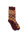 Product Image of Plaid Cotton Blend Sock-Brown