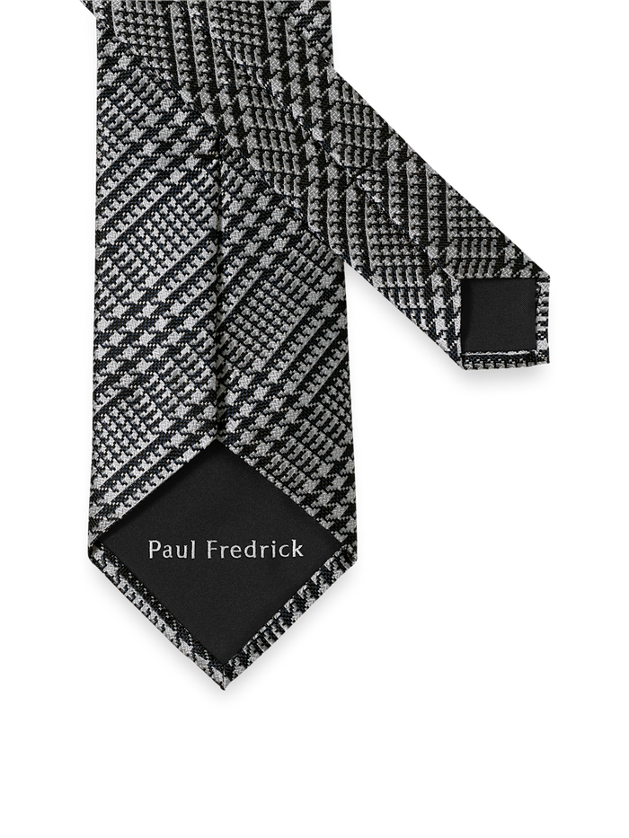 Alternate Image of Houndstooth Plaid Woven Silk Tie-2