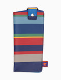 Porta occhiali unisex pelle martellata blu righe multicolor - Gallo 1927 - Official Online Shop