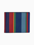 Portafoglio uomo in pelle martellata righe multicolor blu - Gallo 1927 - Official Online Shop