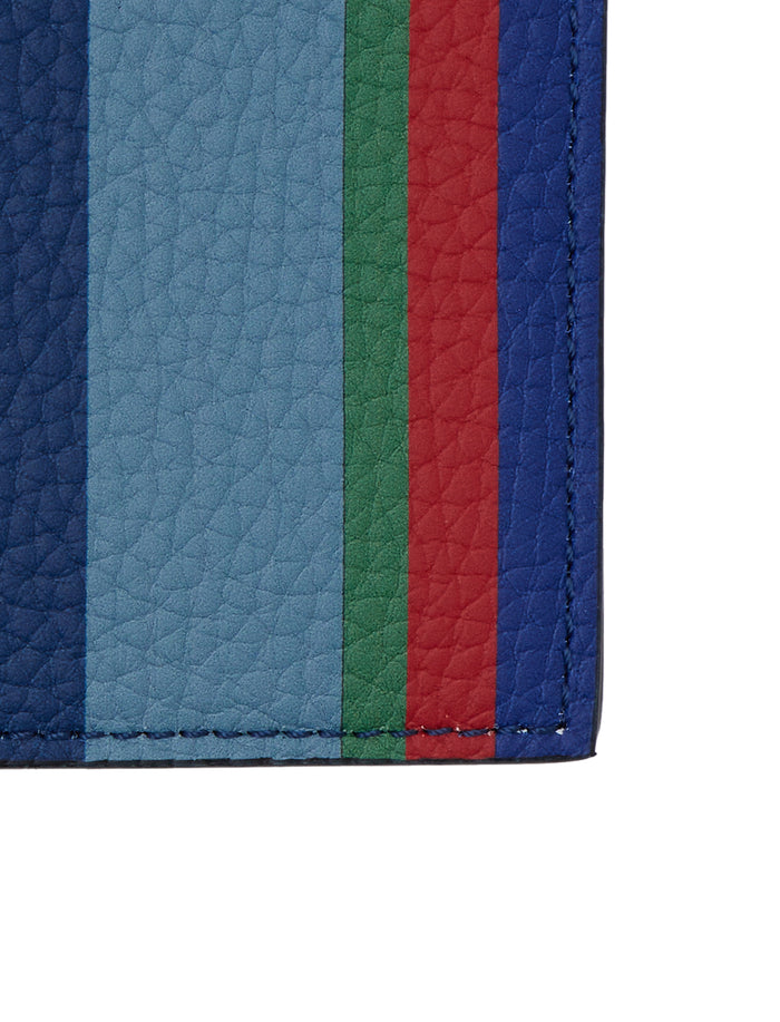 Portafoglio uomo in pelle martellata righe multicolor blu - Gallo 1927 - Official Online Shop