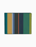 Portafoglio uomo in pelle martellata righe multicolor verde - Gallo 1927 - Official Online Shop