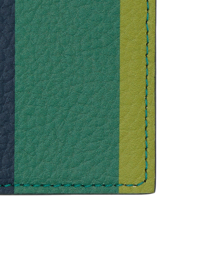 Portafoglio uomo in pelle martellata righe multicolor verde - Gallo 1927 - Official Online Shop