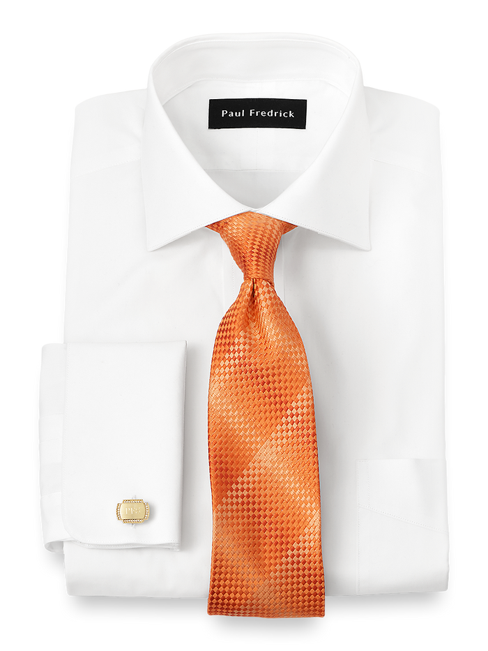 Alternate Image of Pure Cotton Broadcloth Solid Color Cutaway Spread Collar French Cuff Dress Shirt�-1