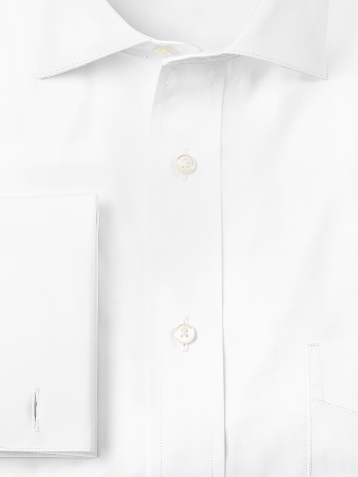 Alternate Image of Pure Cotton Broadcloth Solid Color Cutaway Spread Collar French Cuff Dress Shirt�-2