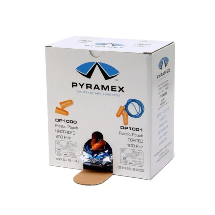 Pyramex Closed Cell Foam Uncorded Disposable Earplugs - 32 NRR - DP1000
